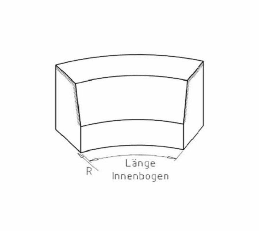 Innenradius Granithochbord